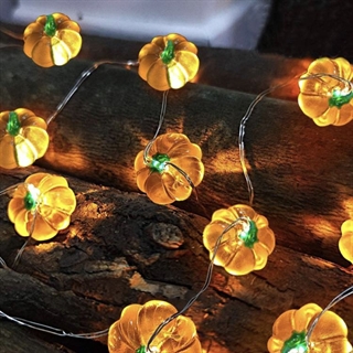 Halloween lyskæde med græskar - 3 m 30 lys